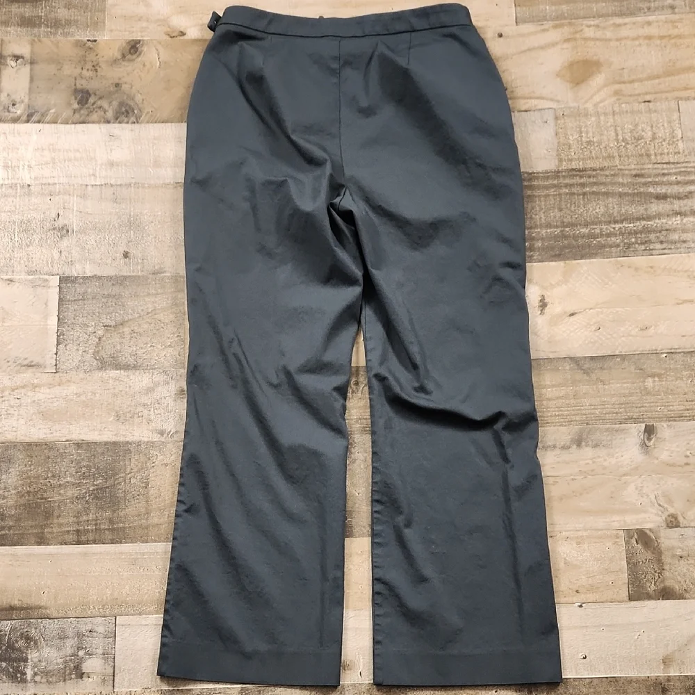 Eileen Fisher Boot Cut Flare‎ Pants Womens 8 Gray Organic Cotton
